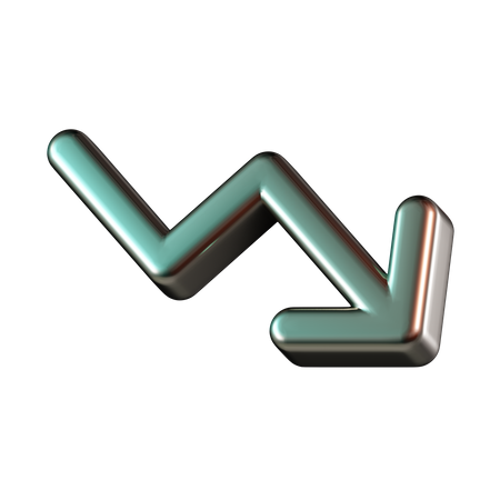 Arrow Chart Down  3D Icon