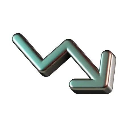 Arrow Chart Down  3D Icon