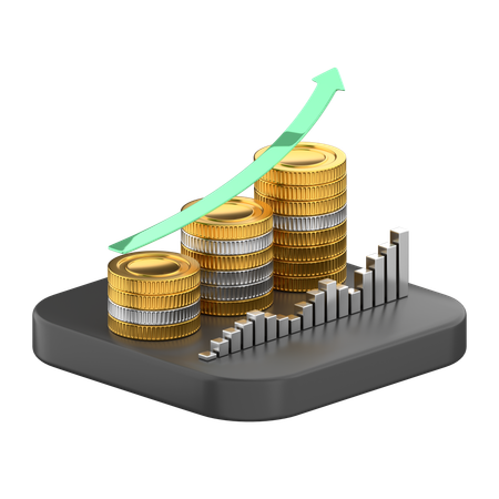 Arrow Coins  3D Icon