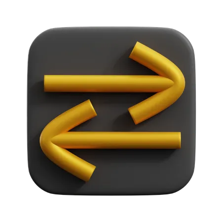 Arrow Cross Left And Right  3D Icon