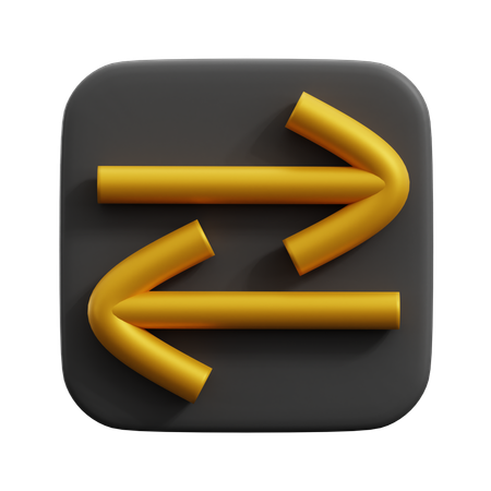 Arrow Cross Left And Right  3D Icon
