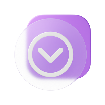 下矢印  3D Icon