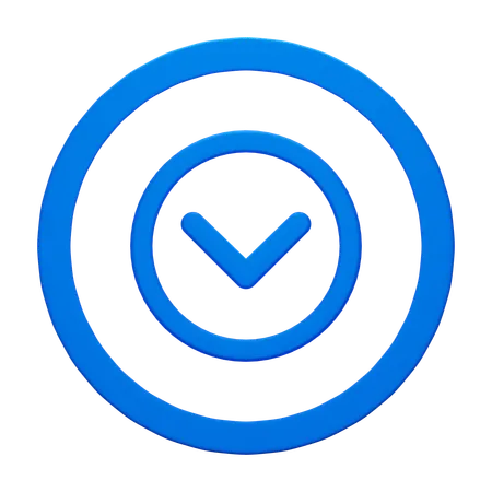 Arrow Down  3D Icon