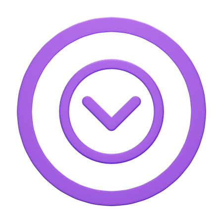 Arrow Down  3D Icon