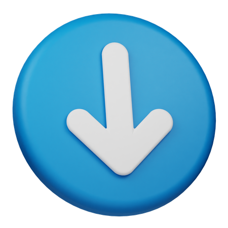 Arrow Down  3D Icon