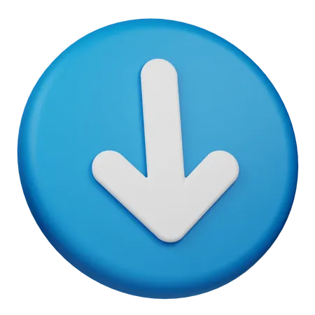 Arrow Down  3D Icon