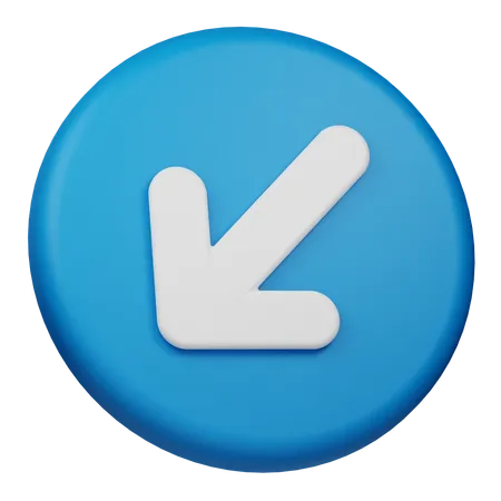 左下矢印  3D Icon