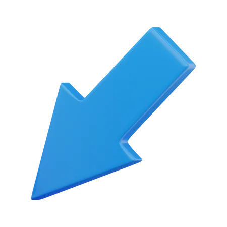 Arrow Down Left  3D Icon