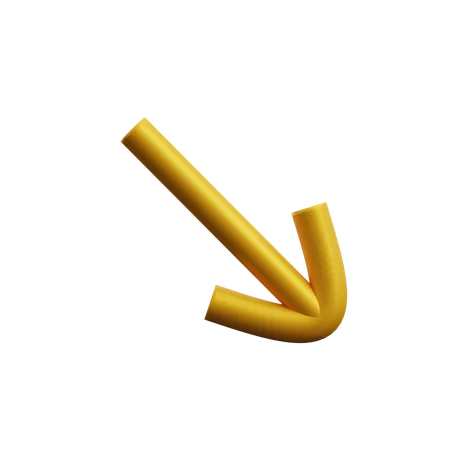 Arrow Down Right  3D Icon