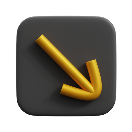 Arrow Down Right  3D Icon