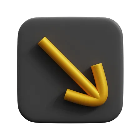 Arrow Down Right  3D Icon