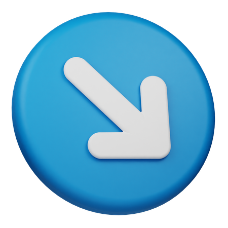 Arrow Down Right  3D Icon