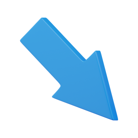 Arrow Down Right  3D Icon