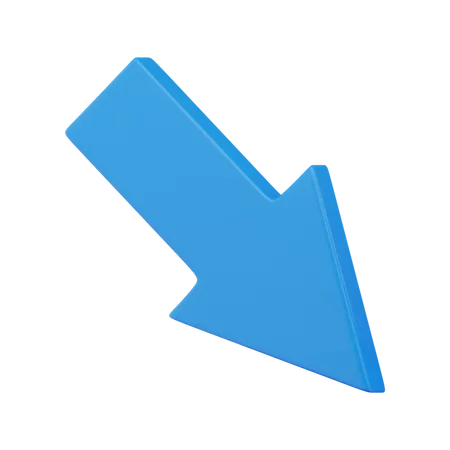 Arrow Down Right  3D Icon