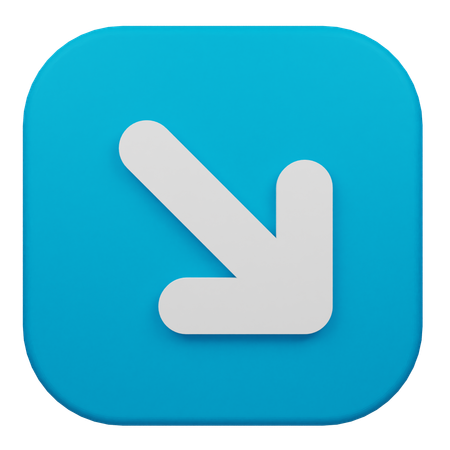 Arrow Down Right  3D Icon