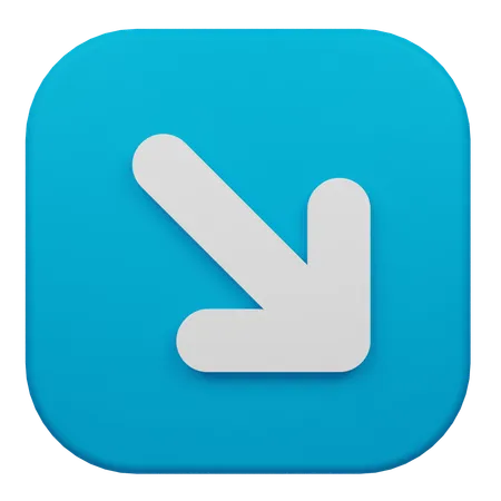 Arrow Down Right  3D Icon