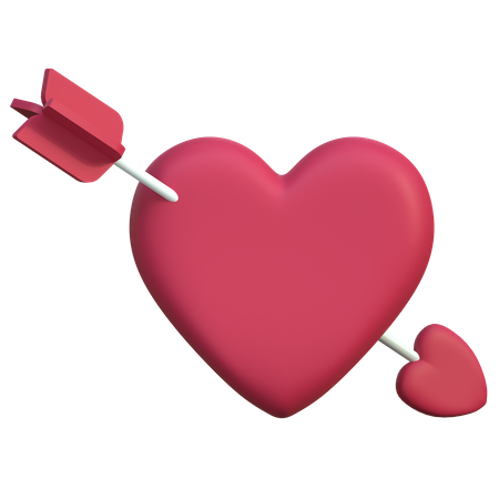 Arrow Heart  3D Icon