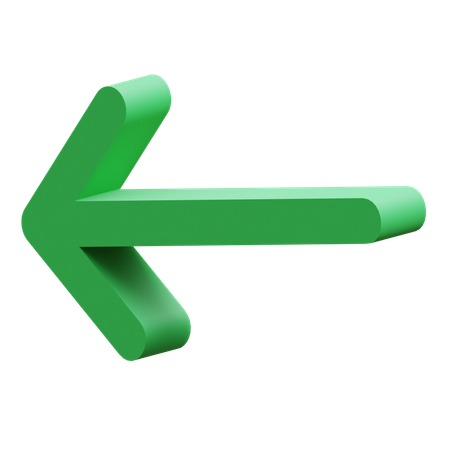 Arrow Left  3D Icon