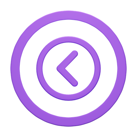 Arrow Left  3D Icon