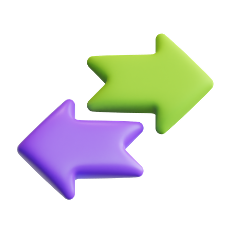 Arrow left and right 2  3D Icon