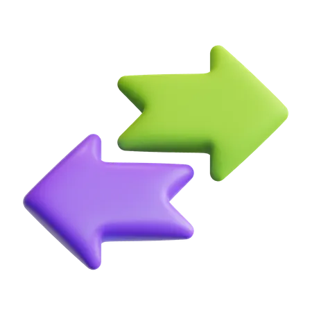 Arrow left and right 2  3D Icon
