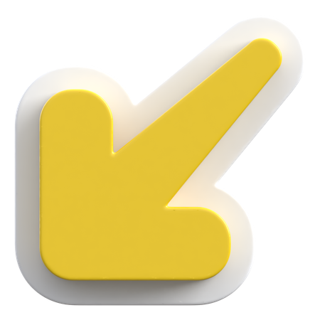 Arrow Left Down  3D Icon