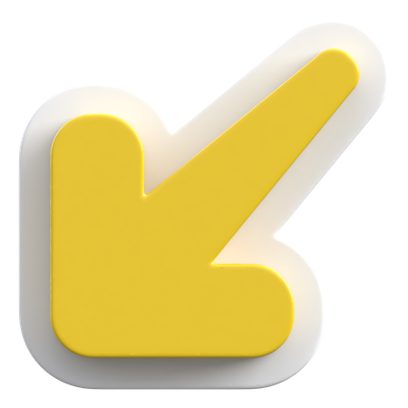 Arrow Left Down  3D Icon