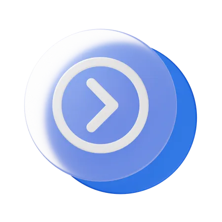 右矢印  3D Icon