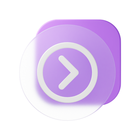 右矢印  3D Icon