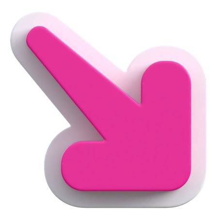 Arrow Right Down  3D Icon
