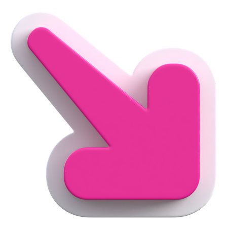 Arrow Right Down  3D Icon