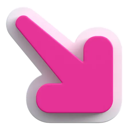 Arrow Right Down  3D Icon