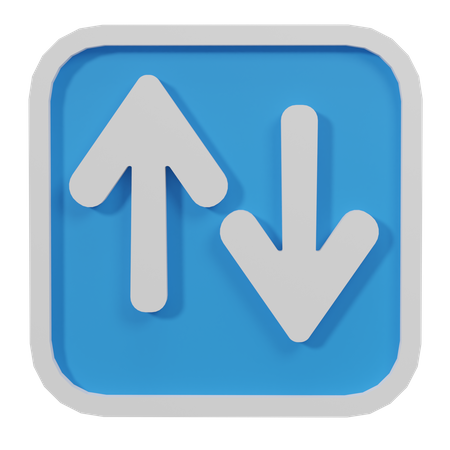 Arrow Up And Down  3D Icon