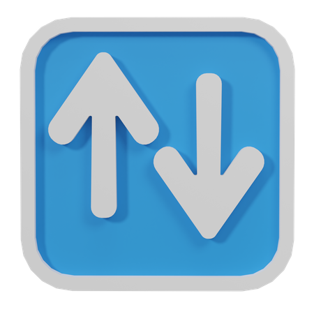 Arrow Up And Down  3D Icon
