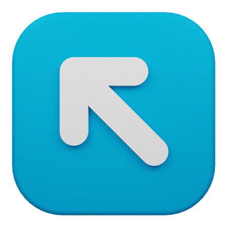 Arrow Up Left  3D Icon