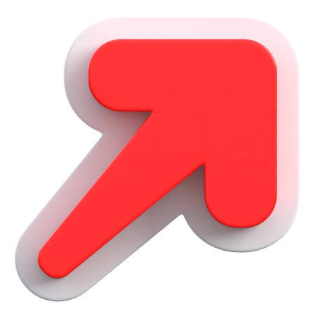 右上矢印  3D Icon