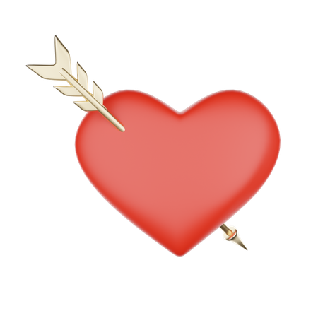 Arrow with Heart  3D Icon