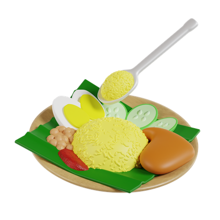 Arroz amarelo  3D Icon