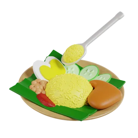 Arroz amarelo  3D Icon