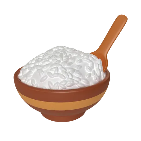 Arroz cocido  3D Icon