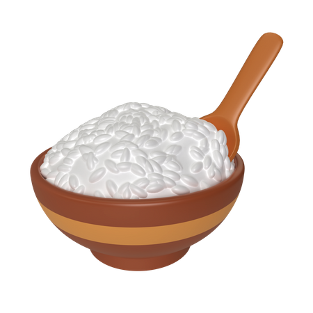 Arroz cozido  3D Icon