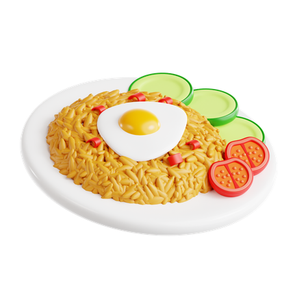 Arroz frito  3D Icon