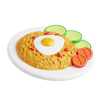 Arroz frito  3D Icon