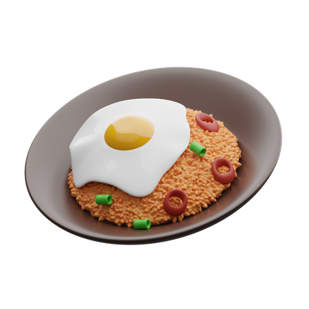 Arroz frito  3D Icon