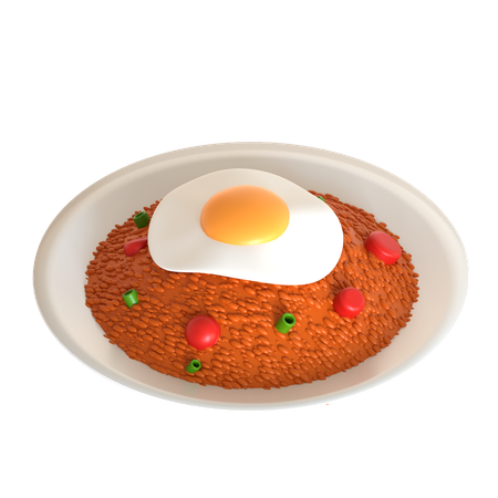 Arroz frito  3D Icon