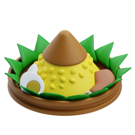 Arroz tumpeng  3D Icon