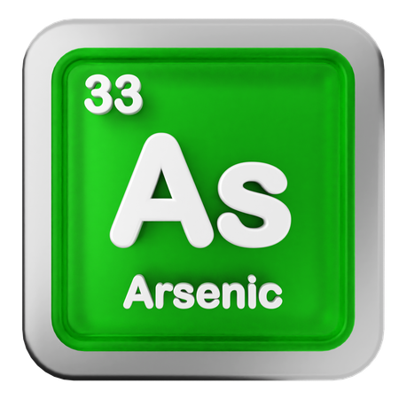 Tableau périodique de l'arsenic  3D Icon