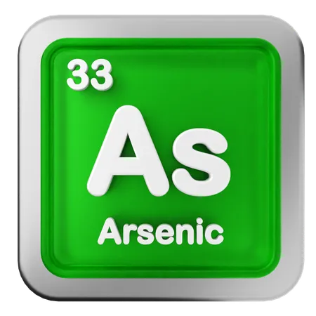 Tableau périodique de l'arsenic  3D Icon