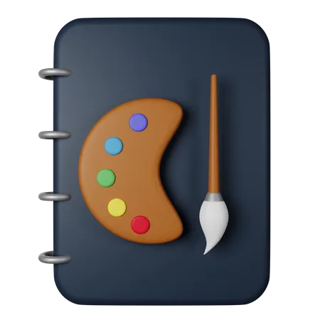 Art Book  3D Icon