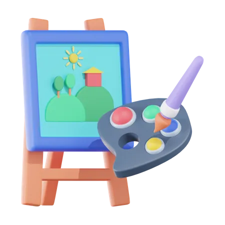Painting Board 3D Icon download in PNG, OBJ or Blend format